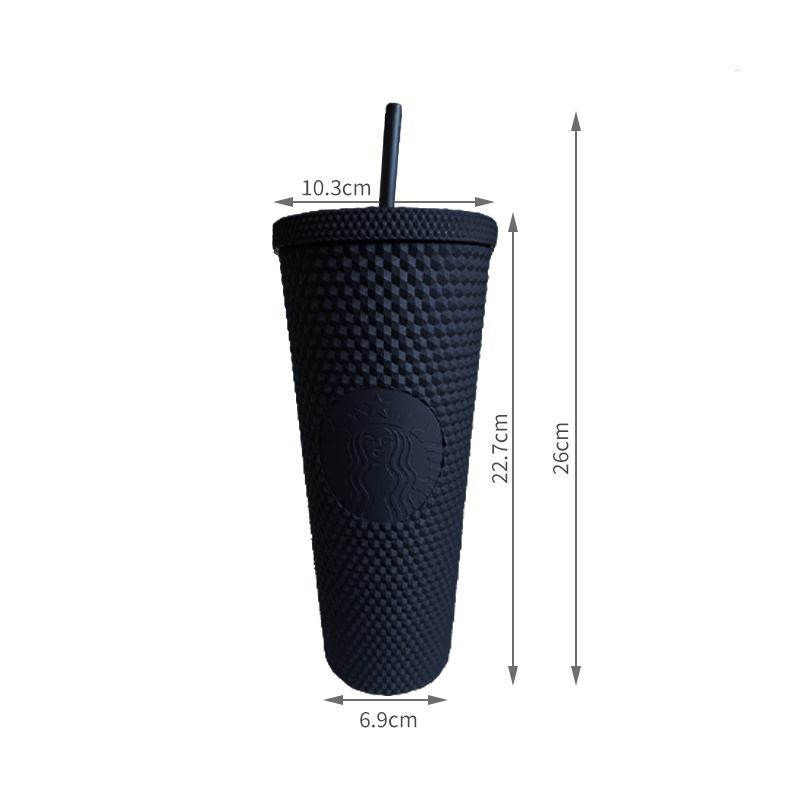 Starbucks Cốc Cà Phê Ống Hút Sầu Riêng Cốc Uống Nước Lạnh KỲ NGHỈ HÈ 710Ml/24Oz Màu Đỏ Mới.