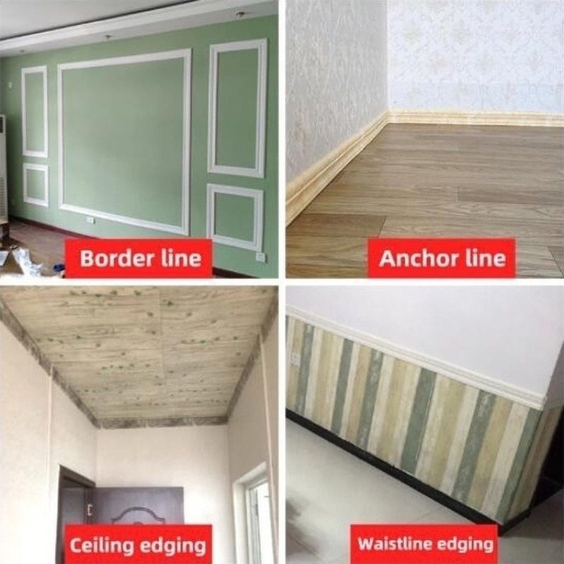 Cuộn Xốp 3d Dán Viền Tường Trang Trí Nội Thất Phong Cách Âu Mỹ