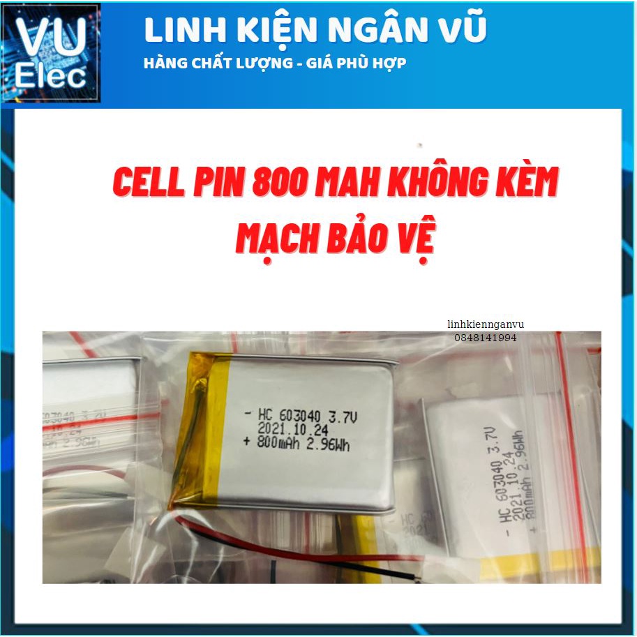 Pin Li-Po Lithium 3.7V Dung Lương Từ 40-4800mAh