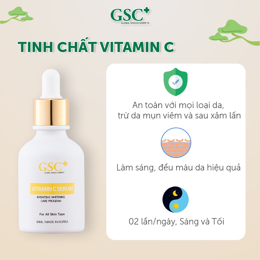 Tinh chất vitamin C GSC 50ml dưỡng trắng da an toàn