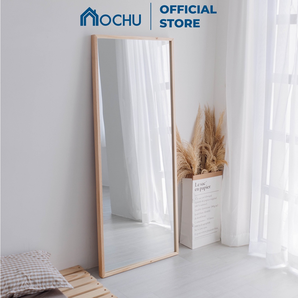 Gương đứng soi toàn thân khung gỗ OCHU Dựa tường  MIRROR L Nội thất Decor phòng khách phòng ngủ