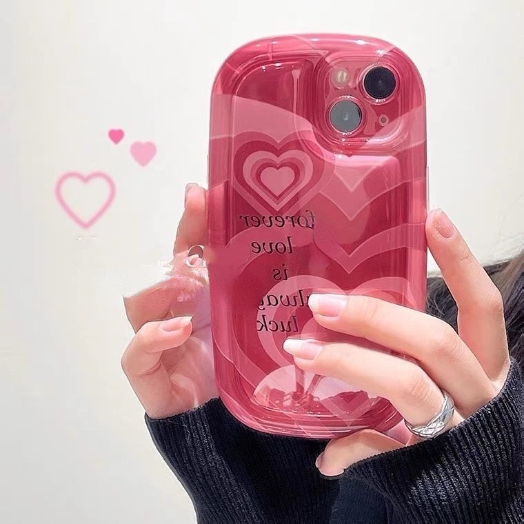 Ốp Lưng MàU gradient HọA TiếT TráI Tim Cho iPhone 12 13 11 Pro Max X Xs Max Xr