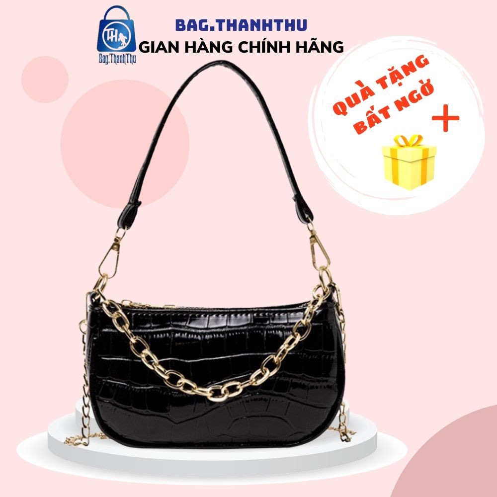 Túi kẹp nách nữ Bag.ThanhThu da vân cá sấu dây xích 429