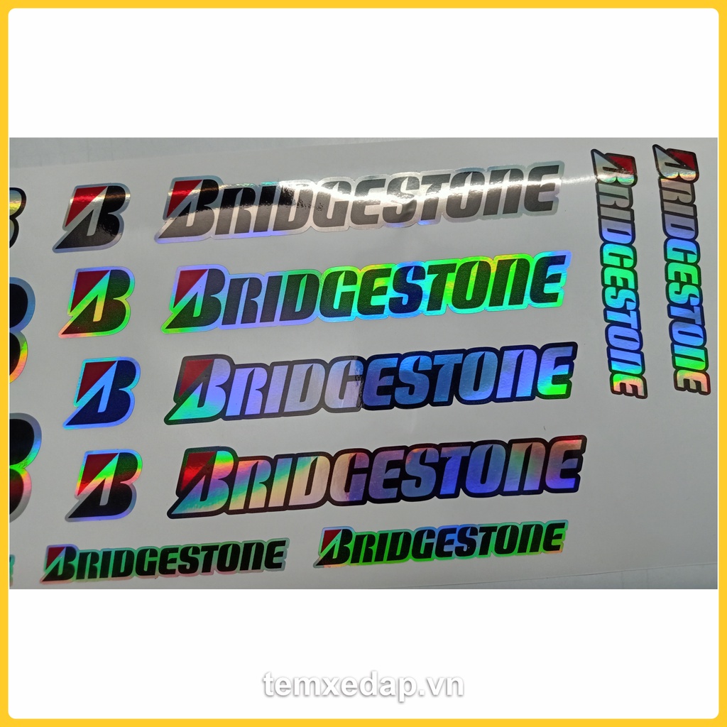 Tem decal 7 màu dán sườn xe đạp Bridgestone | Sticker 7 màu xe đạp | Decal 7 màu xe đạp | Tem 7 màu xe đạp | Temxedap.vn