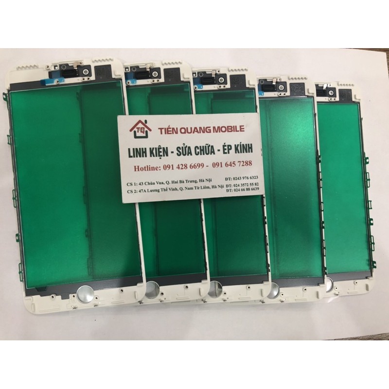 Kính IPhone liền ron seal xanh 7P