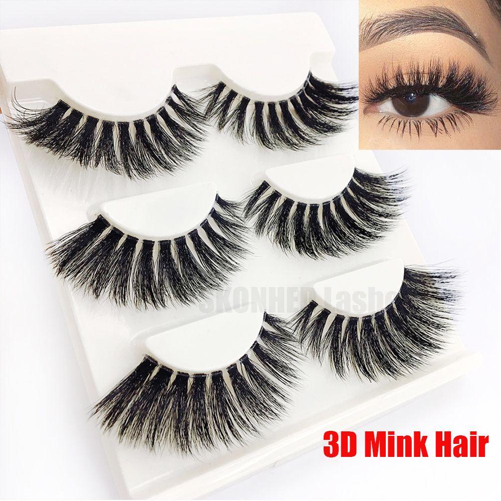 Set 3 Cặp Lông Mi Giả 3D Dài Tự Nhiên Dành Cho Nữ