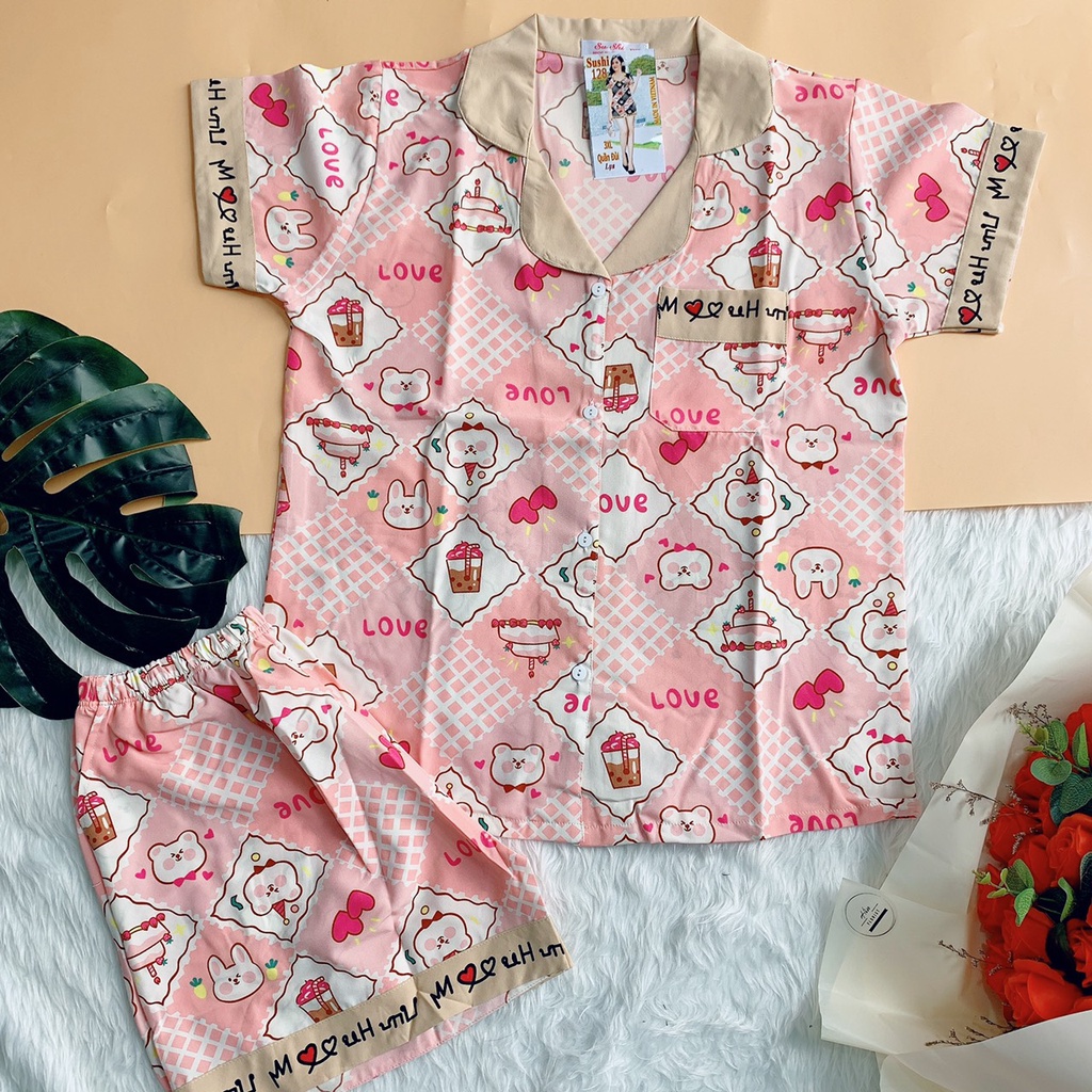 Bộ Đồ Ngủ - Đồ Mặc Nhà Satin Đùi Nhiều Mẫu Họa Tiết Trẻ Trung, Mát Mẻ | BigBuy360 - bigbuy360.vn