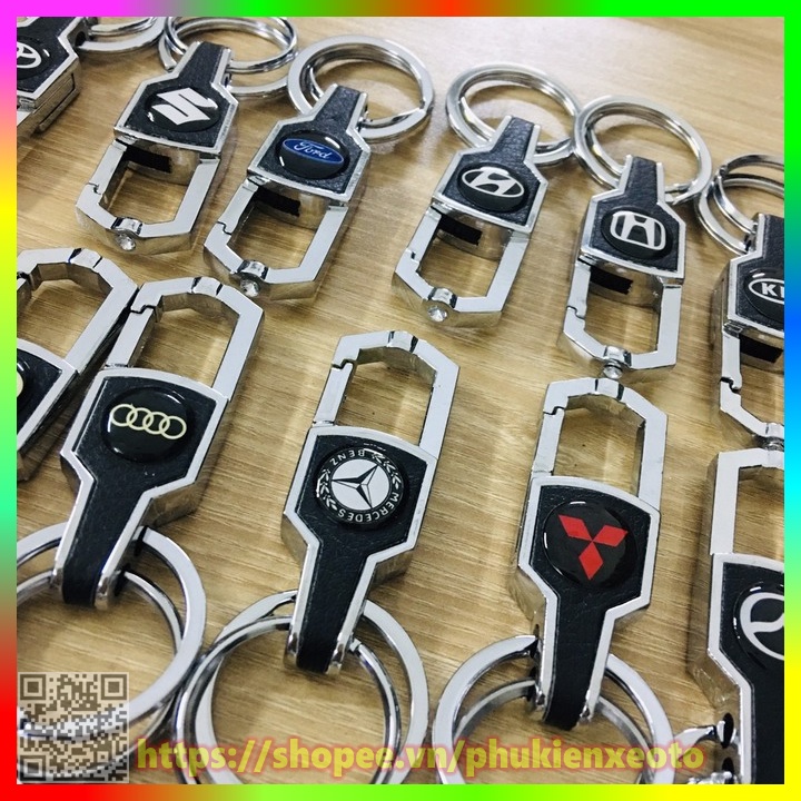 Móc khóa ô tô cao cấp logo hãng xe bằng Thép không gỉ