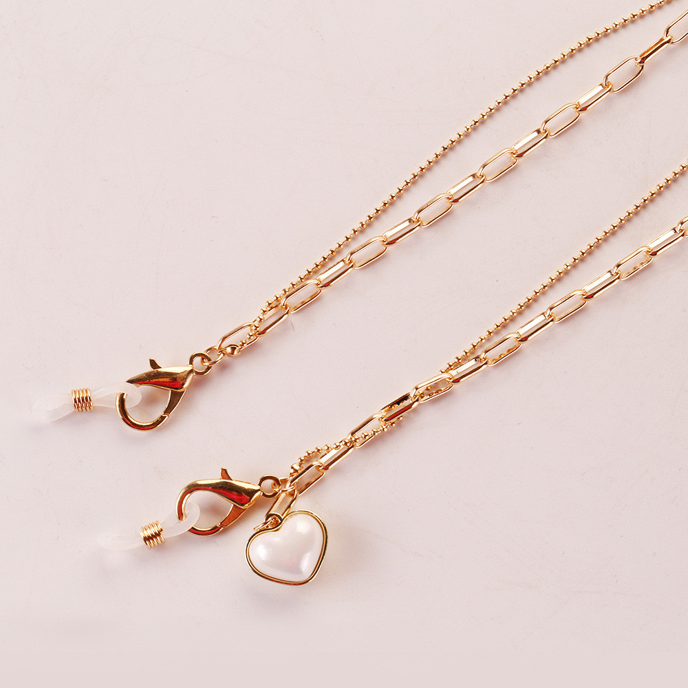 Dây Đeo Khẩu Trang/Mắt Kính Đa Năng Chống Thất Lạc Trang Trí Hình Trái Tim Ngọc Trai Thời Trang | BigBuy360 - bigbuy360.vn