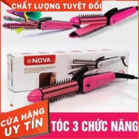 LƯỢC ĐIỆN NOVA 3 IN 1 ( LÀ TÓC - DẬP XÙ - LÀM XOĂN )