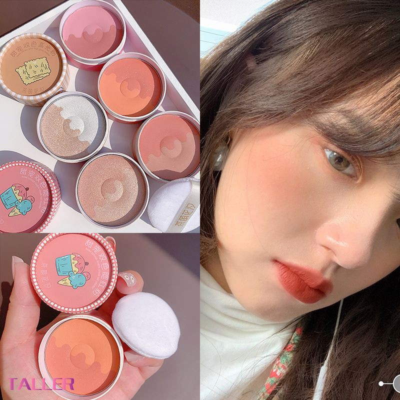 [Hàng mới về] Phấn bắt sáng tạo khối hai màu thiết kế đáng yêu | BigBuy360 - bigbuy360.vn