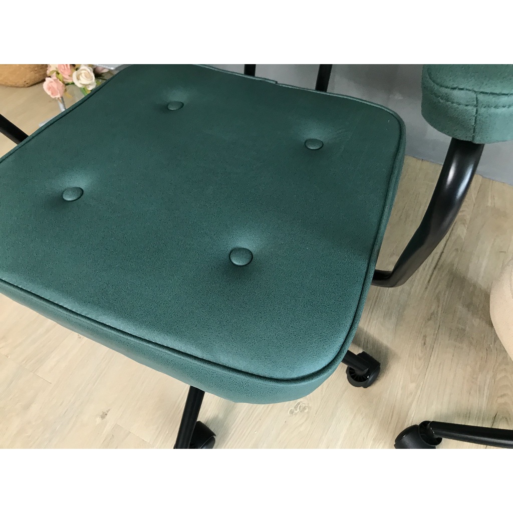 Ghế xoay tựa lưng đệm êm ái bọc vải da nano khung thép sơn tĩnh điện cao cấp TM188