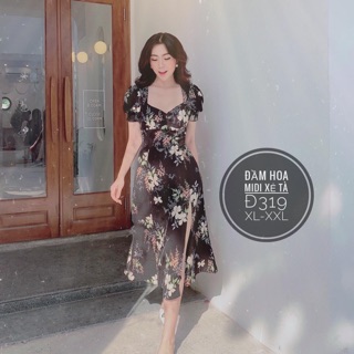 Đầm Maxi Hoa Xẻ Tà Bigsize
