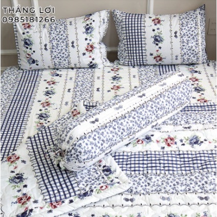 Drap Cotton 100% Thắng Lợi chính hãng Mẫu Nơ xám IN LOGO THẮNG LỢI vệ sinh dễ dàng.