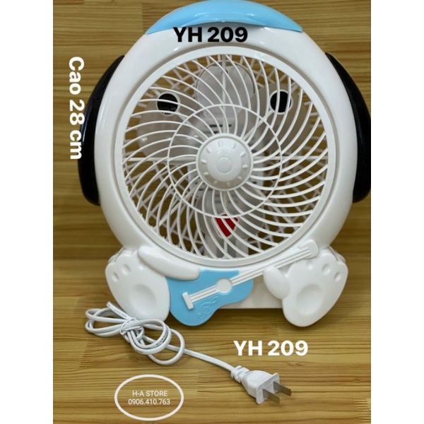 Quạt điện hình thú để bàn nhiều mẫu xài điện trực tiếp
