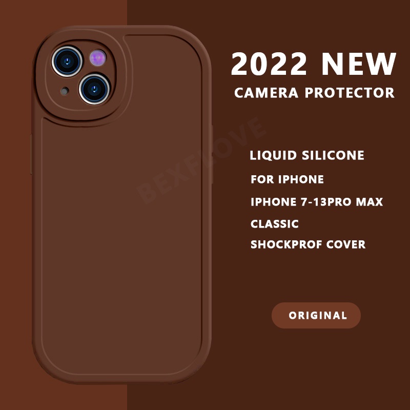 Ốp Điện Thoại Silicon Mềm Nhám Màu Kẹo Bảo Vệ Camera Chống Sốc Cho iPhone 7 8 Plus 11 12 13 Pro MAX X XR XS MAX SE 2020 2022
