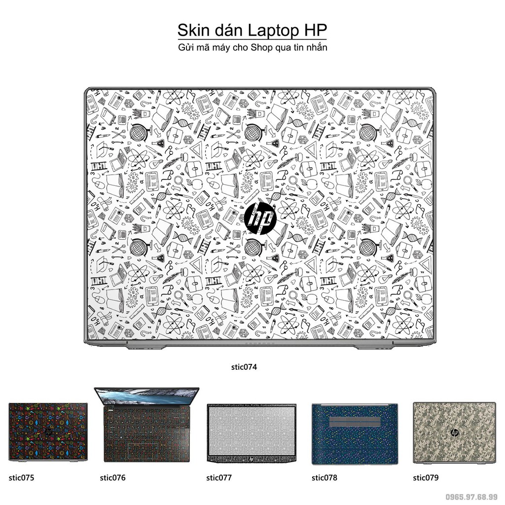 Skin dán Laptop HP in hình Hoa văn sticker _nhiều mẫu 13 (inbox mã máy cho Shop)