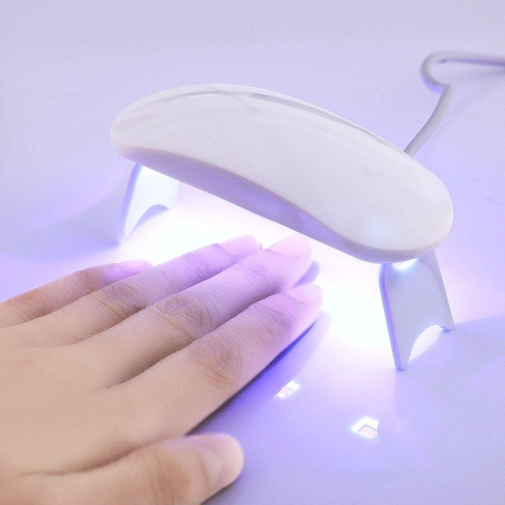 ღOKDEALSღ 6W Beauty LED UV Nail Lamp  Quick-drying 3 LEDS Nail Dryer Portable Woman's Fashion USB Charging For Nail Art Tools Curing