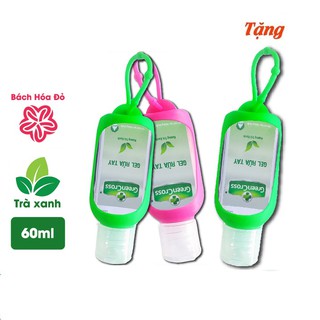COMBO 10 Set Gel Rửa Tay Khô GREEN CROSS dung tích 60ml/chai(kèm dây treo)