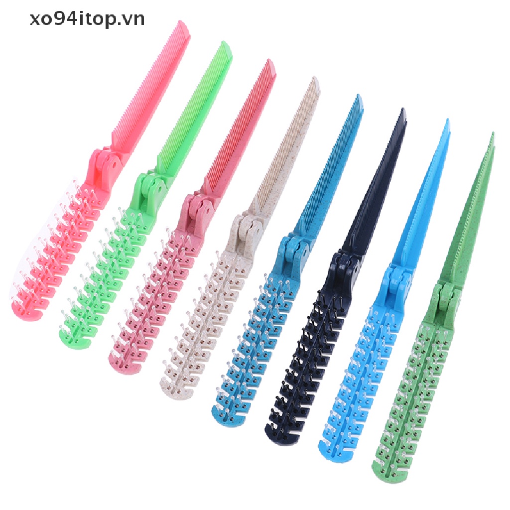 Lược Chải Tóc Hai Đầu Bằng Nhựa Có Thể Gấp Gọn Tiện Dụng Cho Nữ