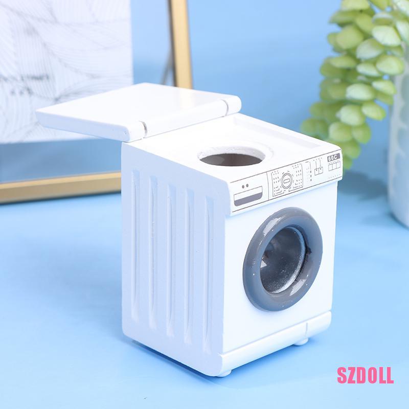 Mô Hình Máy Giặt Mini Trang Trí Nhà Búp Bê Tỉ Lệ 1/12