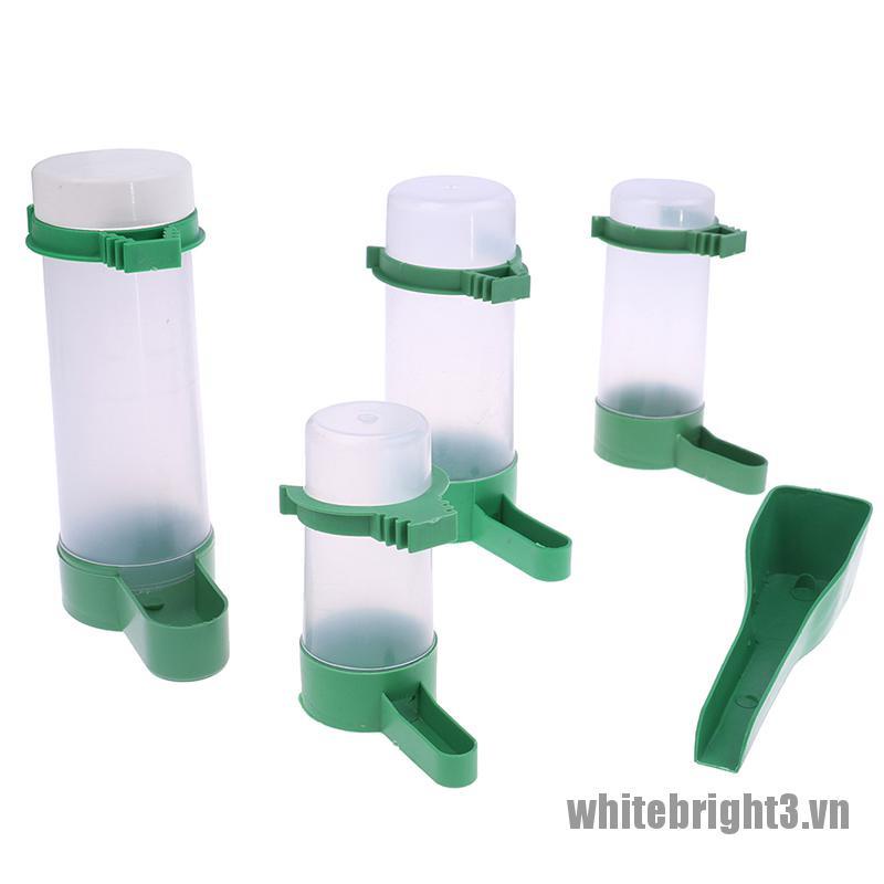 Dụng Cụ Đựng Thức Ăn / Nước Uống Có Kẹp Gắn Lồng Chim Vẹt Màu Trắng