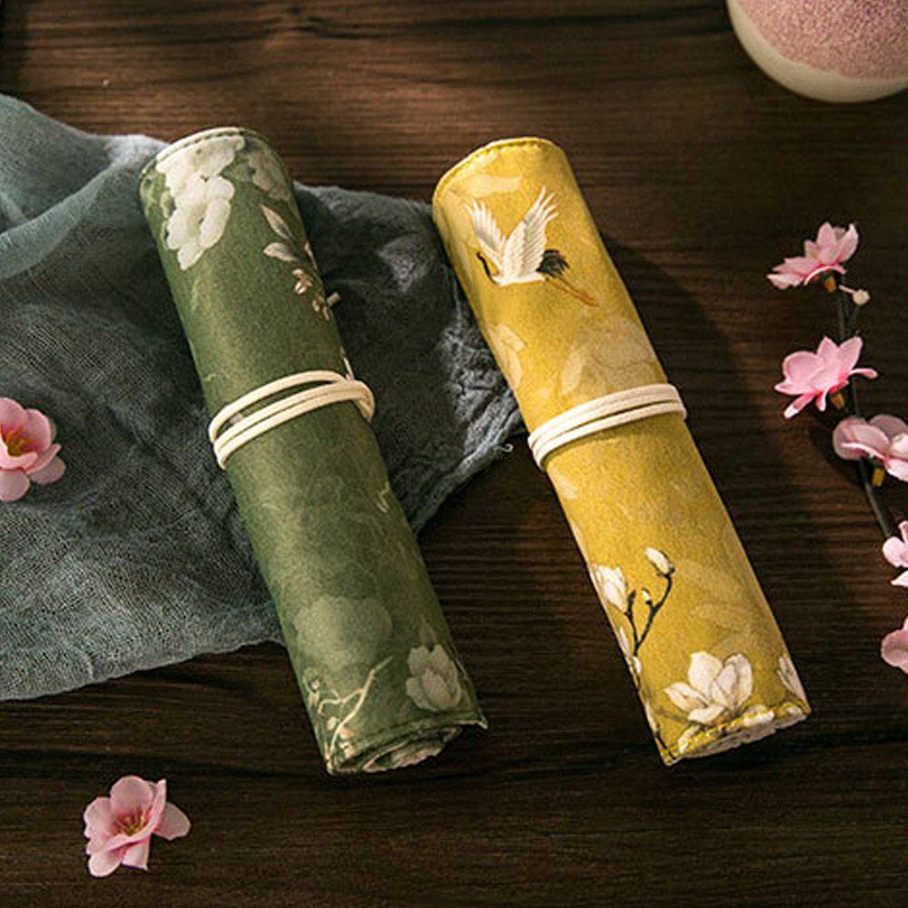 Túi Đựng Bút Bằng Polyester Sức Chứa Lớn Phong Cách Hoàng Cung Cổ Điển Cho Học Sinh