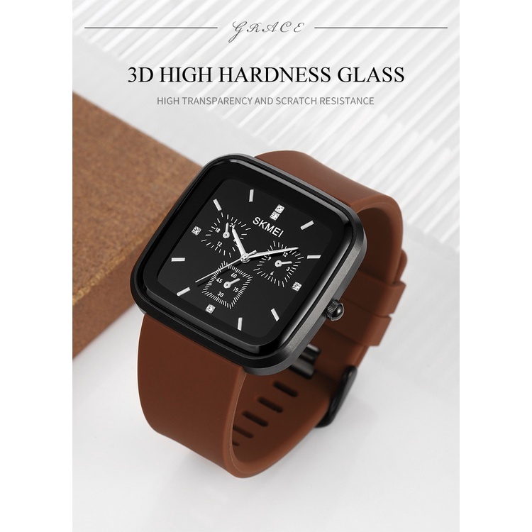 Đồng Hồ Quartz Nam Dây Silicone Chống Thấm Nước SKMEI