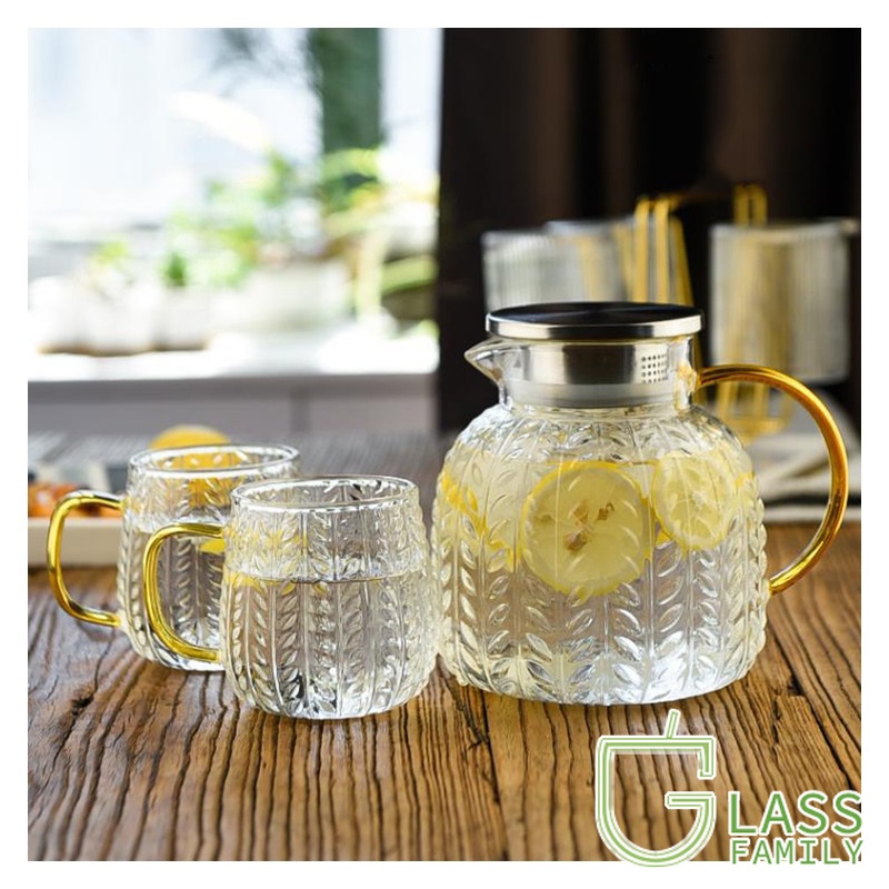 Ấm Đun Nước Bằng Thủy Tinh Lúa Mì Chịu Nhiệt Cao