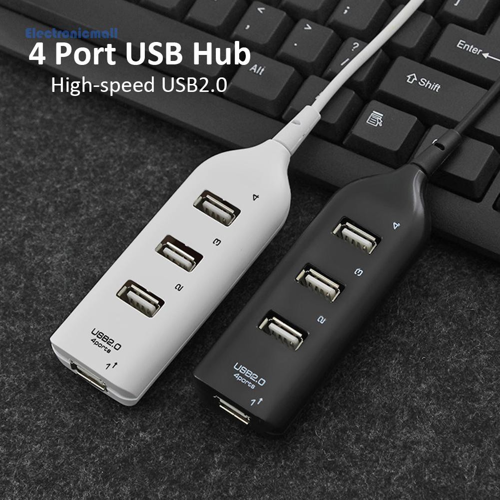 Đầu USB Hub tốc độ cao 5Mbps có 4 cổng USB 2.0 tiện dụng cho máy tính