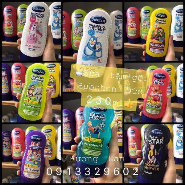 Sữa tắm gội xả Bubchen