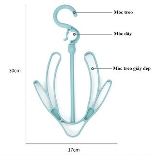 Móc Giá Phơi Giày Dép Thông Minh Xoay 360 Độ Tiện Dụng