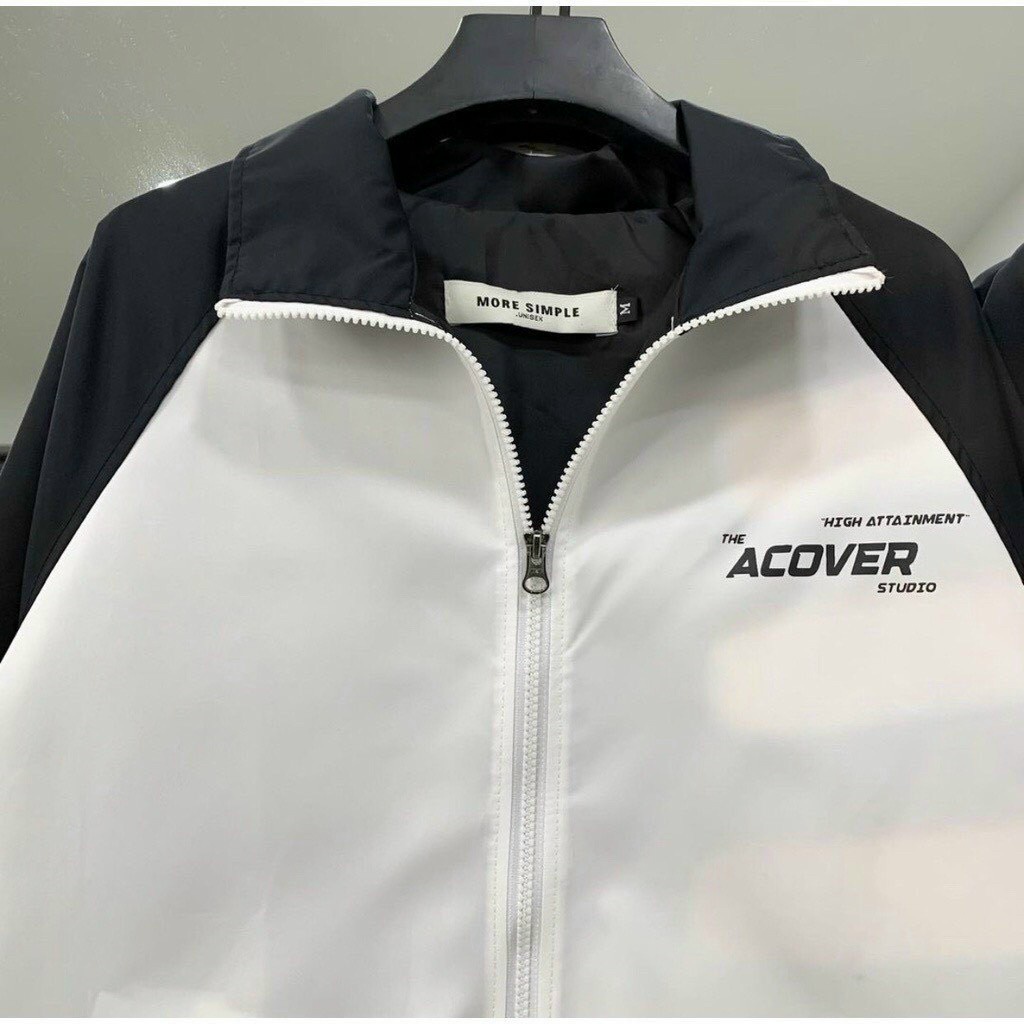 Áo bomber dù varsity ACOVER áo bóng chày dây kéo form rộng nam nữ Uniex AQ STORE