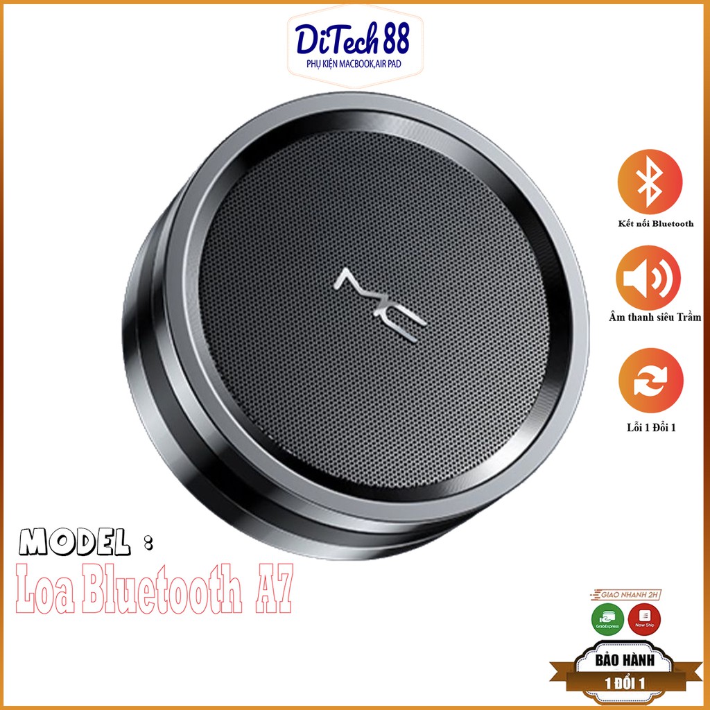 Loa Bluetooth MINI,Loa không dây ÂM THANH SIÊU TRẦM,Loa MINI không dây A7 Kết Nối bluetooth dễ dàng -Ditech88