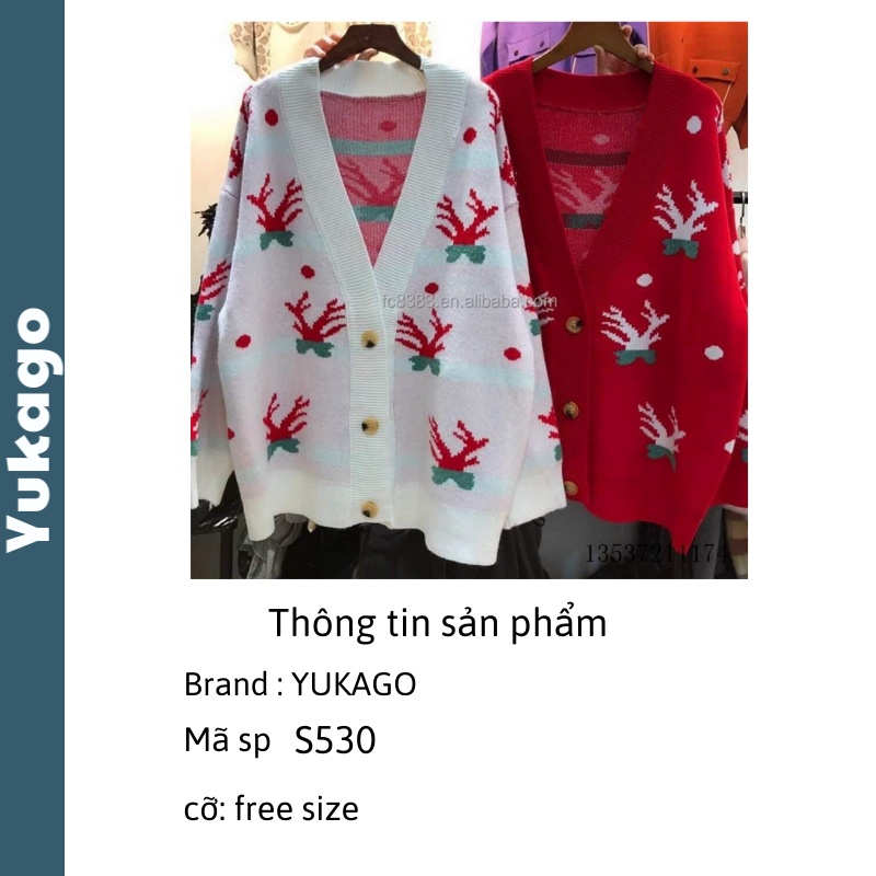 Áo len nữ Quảng Châu dáng dài cadigan dày đẹp dễ phối đồ YUKAGO S530