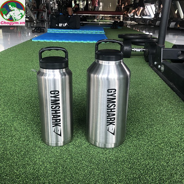 HÀNG CAO CẤP -  Bình Nước Tập GYM Inox Gymshark Giữ Nhiệt Dung Tích 1l và 2l  - Hàng Cao Cấp