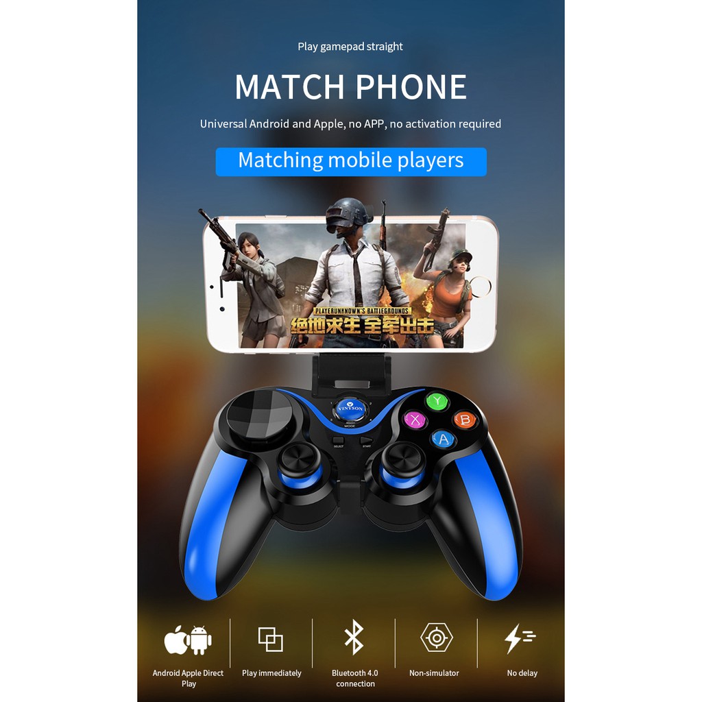 Tay Cầm Chơi Game Bluetooth Không Dây Cho Điện Thoại Thông Minh / Pc / Iphone / Android / Ios