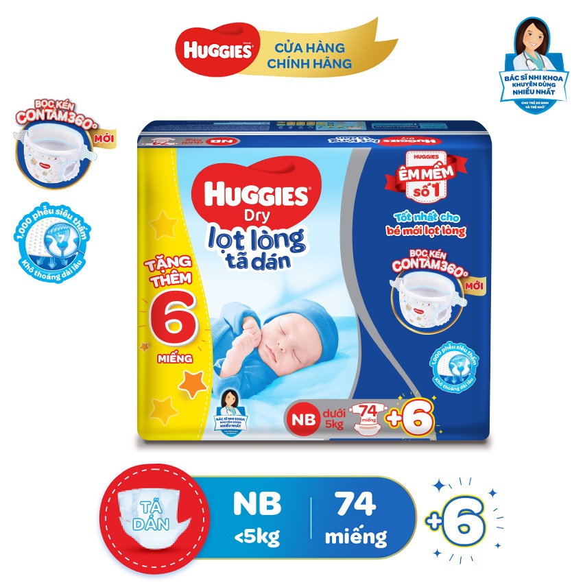 Tã dán Huggies (S56, NB1 100, NB2 60, NB74, S88)...