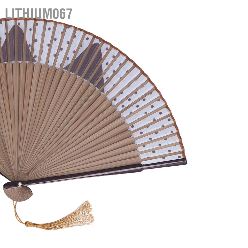 Lithium067 Quạt gấp Mẫu mèo Thanh lịch Phong cách Nhật Bản Công cụ làm mát cầm tay cho Quà tặng đám cưới