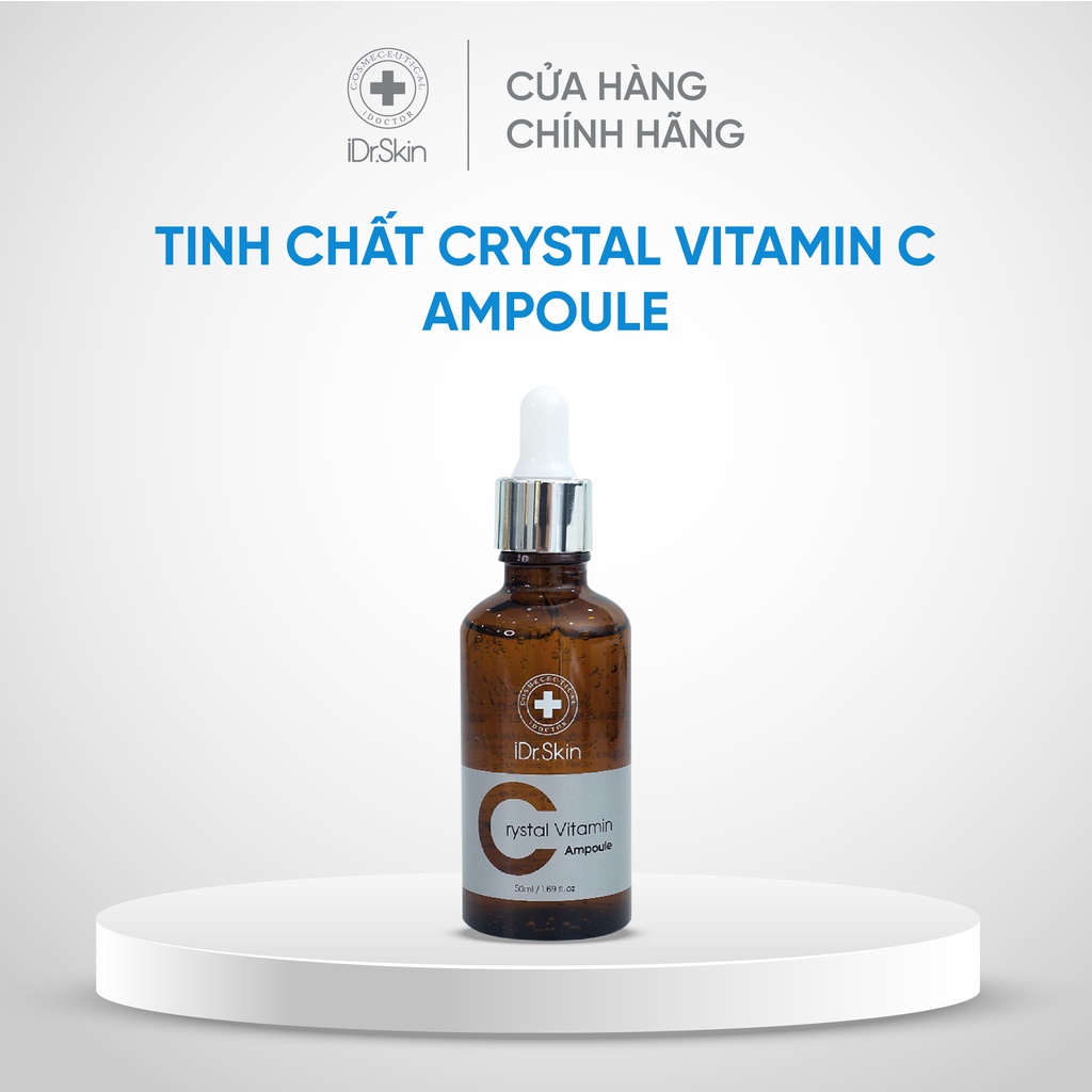 [CHÍNH HÃNG iDr.Skin] Tinh chất trắng da IDr.Skin Crystal Vitamin C Ampoule Serum dưỡng ẩm mờ thâm nám 50ml