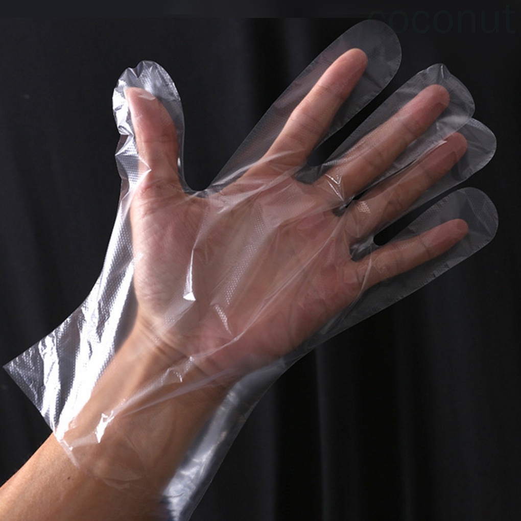Set 100 Găng Tay Vệ Sinh Bằng Pe Trong Suốt Chống Trượt Dùng Một Lần Cho Trẻ Em