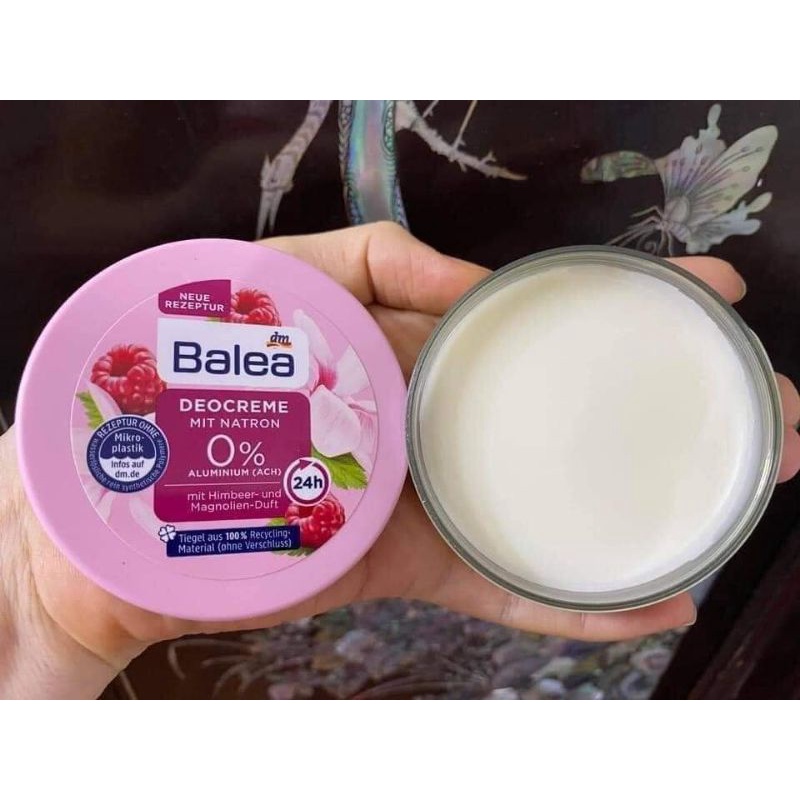Kem khử mùi hôi và mồ hôi nách Balea Deocreme 50ml với baking soda hiệu quả và an toàn