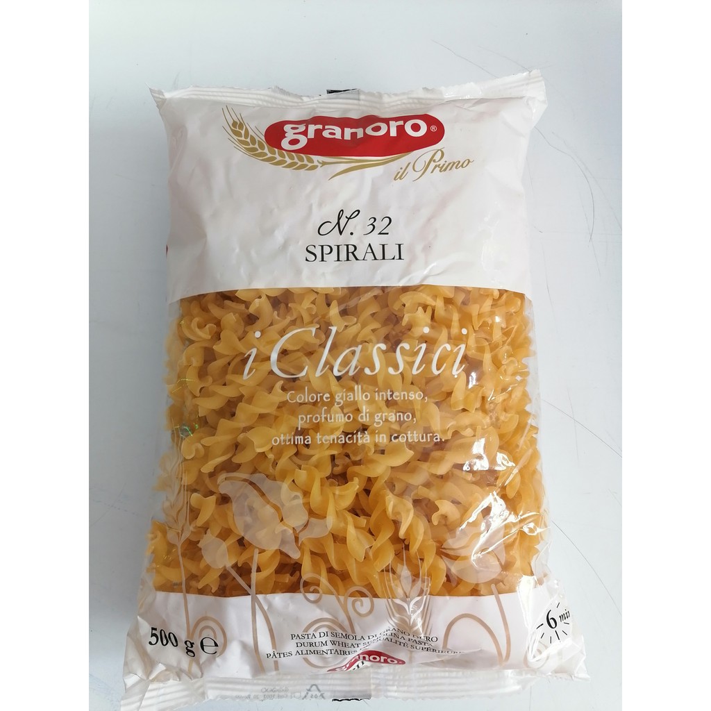 [500g - SPIRALI] Nui xoắn [Italia] GRANORO Spirali Classic (bph-hk)