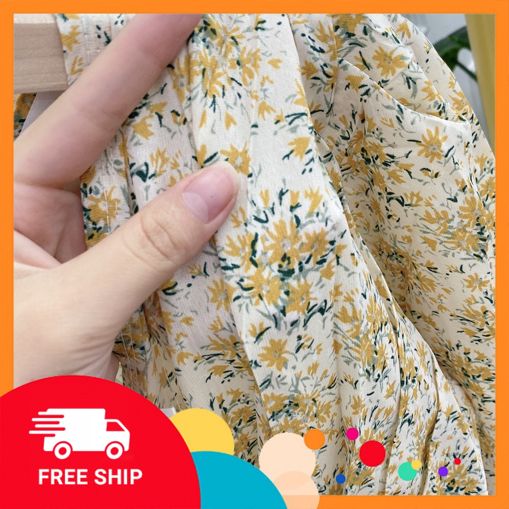 Váy Hoa Nhí Xinh Xắn [ 𝐅𝐑𝐄𝐄 𝐒𝐇𝐈𝐏 ] Chất liệu voan mềm loại 1 ,Váy lên fom chuẩn mẫu mặc , có khoá kéo sau lưng