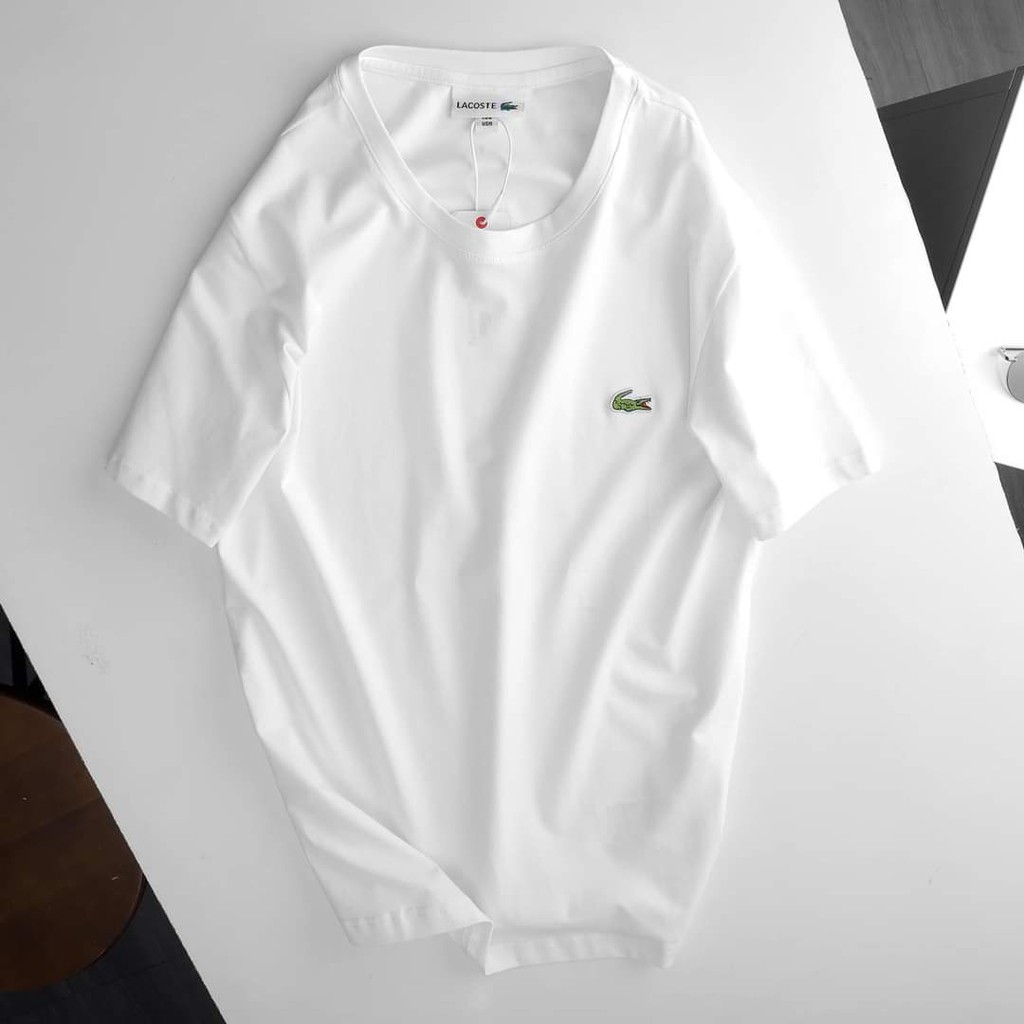 Áo thun thể thao nam lacoste _áo phông nam nữ tay ngắn kiểu dáng trẻ trung hiện đại logo thêu in chất liệu cotton 100