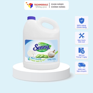 Nước rửa chén bát Senny hương chanh rửa sạch khử mùi sạch thơm can 3,8kg