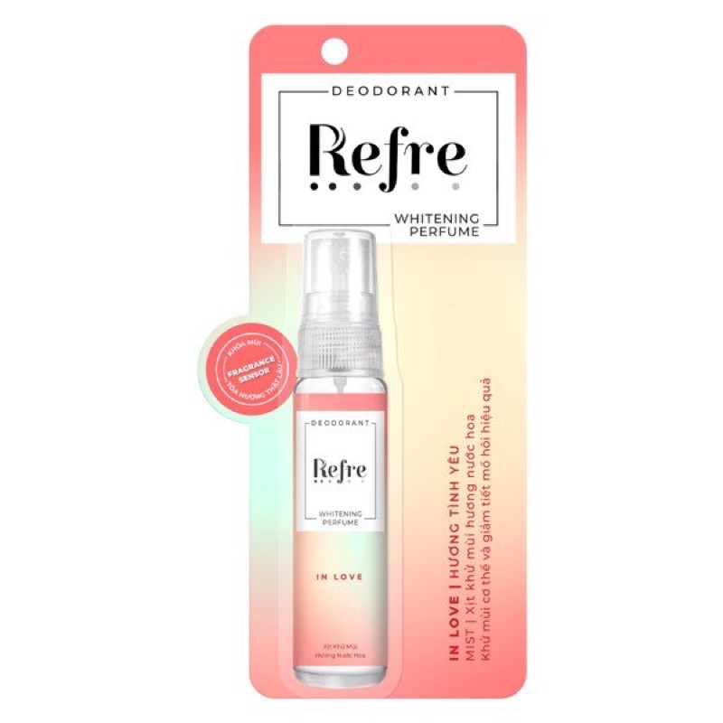 Xịt Khử Mùi Refre Hương Nước Hoa Whitening Sweetie 30ml