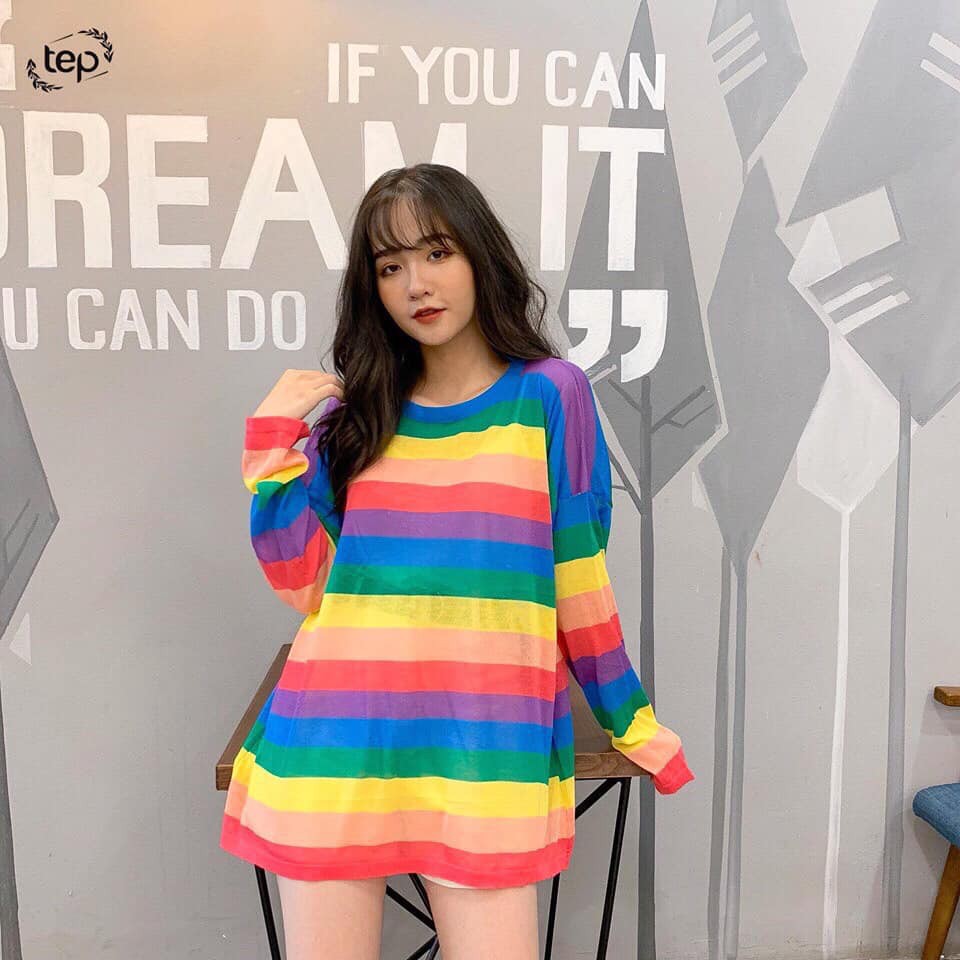 Áo len kẻ 7 màu siêu hot(#471)_Xưởng May Quang Anh