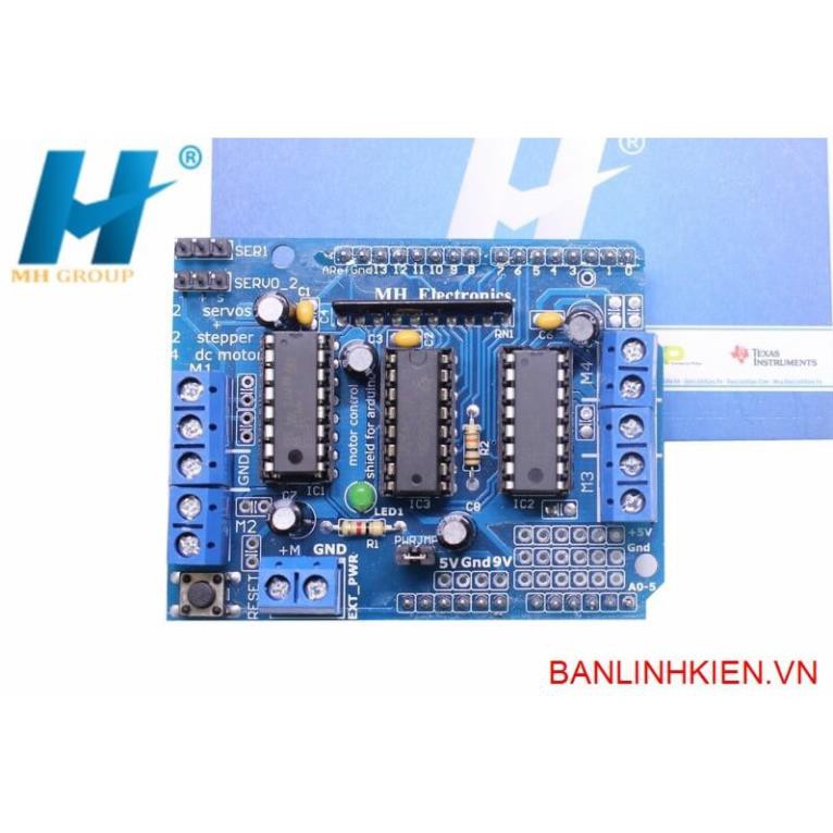 [Mô Tơ] Motor Control Shield L293D Arduino HD