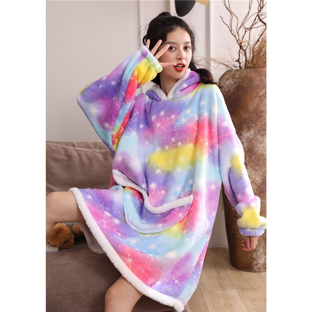 Chăn Bông Giữ Ấm Có Nón Trùm Đầu Ấm Áp